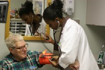 Mr. Haggerty receives care from Nurse Nonye at Hackensack University Medical Center